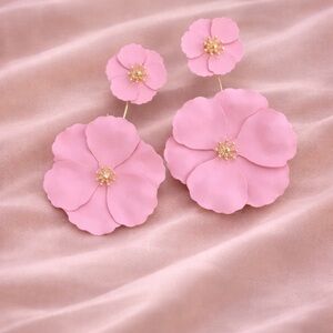 Blossom Pink Flower Earrings